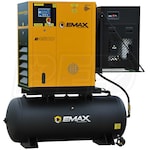 EMAX  15-HP 120-Gallon Rotary Screw Air Compressor Fully Packaged w/ Dryer (208-230V 3-Phase)