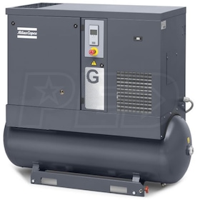 View Atlas Copco G11 15-HP 71-Gallon FF Rotary Screw Air Compressor w/ Dryer (208-230/460V 3-Phase)