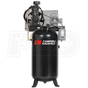 View Campbell Hausfeld Commercial 5-HP 80-Gallon Two Stage Air Compressor (208V 3-Phase)