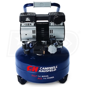 View Campbell Hausfeld Quiet 1-HP 6-Gallon Pancake Air Compressor