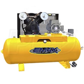 View EMAX 5-HP 80-Gallon Dual-Voltage Single-Stage Air Compressor (208/230V 1-Phase)