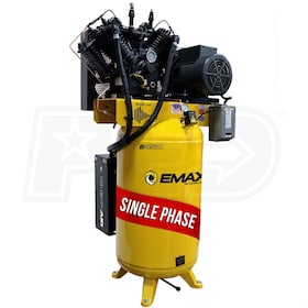 View EMAX Industrial Plus Patented Silent Air 10-HP 80-Gallon Two-Stage Air Compressor (208/230V 1-Phase)