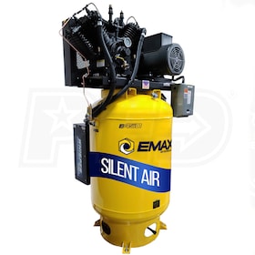 View EMAX Industrial Plus Patented Silent Air 10-HP 120-Gallon Two-Stage Air Compressor (230V 3-Phase)