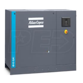 View Atlas Copco GA18 WorkPlace 25-HP Tankless Rotary Screw Air Compressor w/ Dryer (208-230/460V 3-Phase)
