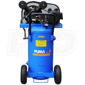 View Puma 2-HP 20-Gallon (Belt Drive) Dual-Voltage Cast-Iron Air Compressor