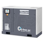 Atlas Copco SF11+ AFF LC 5-HP To 15-HP Tankless Oil-Free Multi Scroll Air Compressor w/ Elektronikon Controller & Dryer (460V 3-Phase 100 PSI)