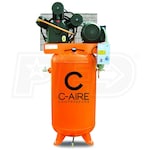 C-Aire 7.5-HP 80-Gallon Two Stage Air Compressor (208-230V 1-Phase) Fully Packaged