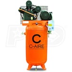 C-Aire 7.5-HP 80-Gallon Two-Stage Air Compressor (208-230V 3-Phase) Fully Packaged
