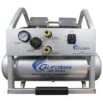 California Air Tools SP Ultra Quiet & Oil-Free 1-HP 2-Gallon Steel Tank Hot Dog Air Compressor