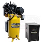 EMAX Industrial Plus Silent  7.5-HP 80-Gallon Two-Stage Air Compressor w/ Dryer (230V 3-Phase)