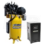 EMAX Industrial Plus Silent  10-HP 80-Gallon Two-Stage Air Compressor w/ Dryer (208/230V 1-Phase)