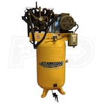 EMAX Industrial Plus Silent Air 10-HP 80-Gallon Pressure Lubricated Two-Stage Air Compressor w/ Aftercooler (208/230V 1-Phase)
