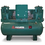 FS-Curtis CA7.5 7.5-HP / 15-HP 120-Gallon Two-Stage Duplex Air Compressor (230V 3-Phase)