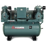 FS-Curtis ML15 15-HP / 30-HP 200-Gallon Pressure Lubricated Two-Stage Duplex Masterline Air Compressor (200/208V 3-Phase)