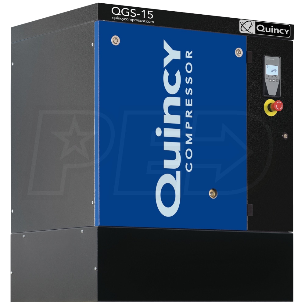 Quincy 4152021940 QGS 15HP Tankless Rotary Screw Air Compressor 208