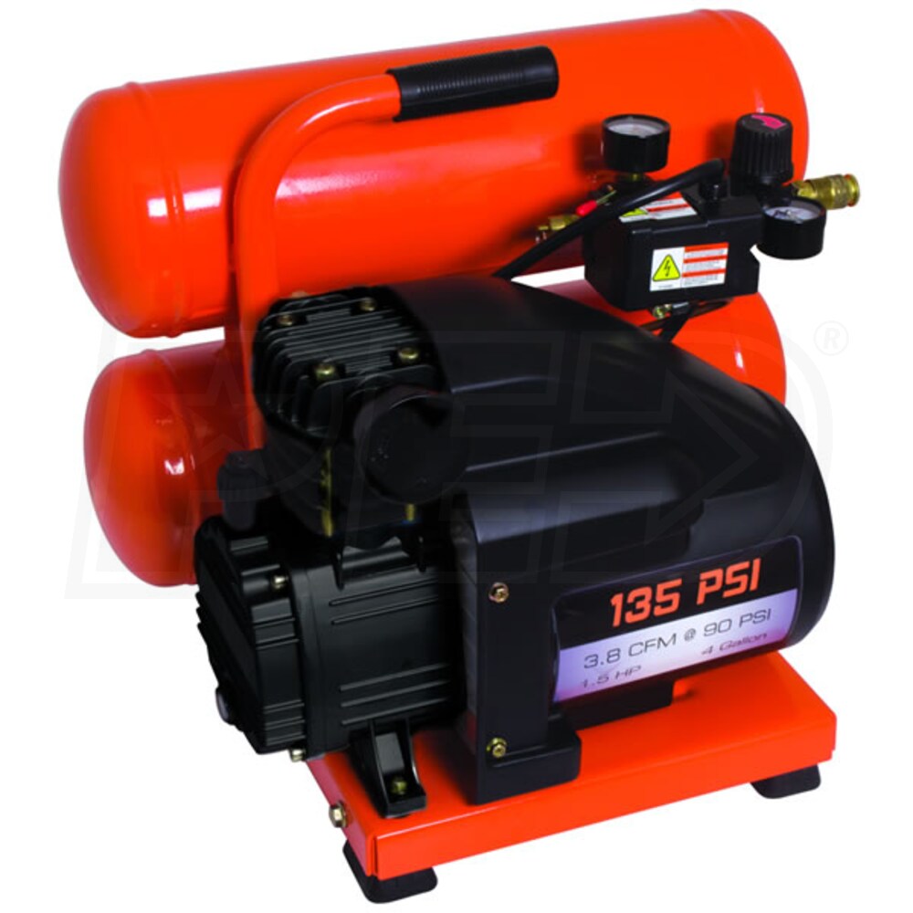 Industrial Air Contractor C042I 1.5-HP 4-Gallon Twin Stack Air