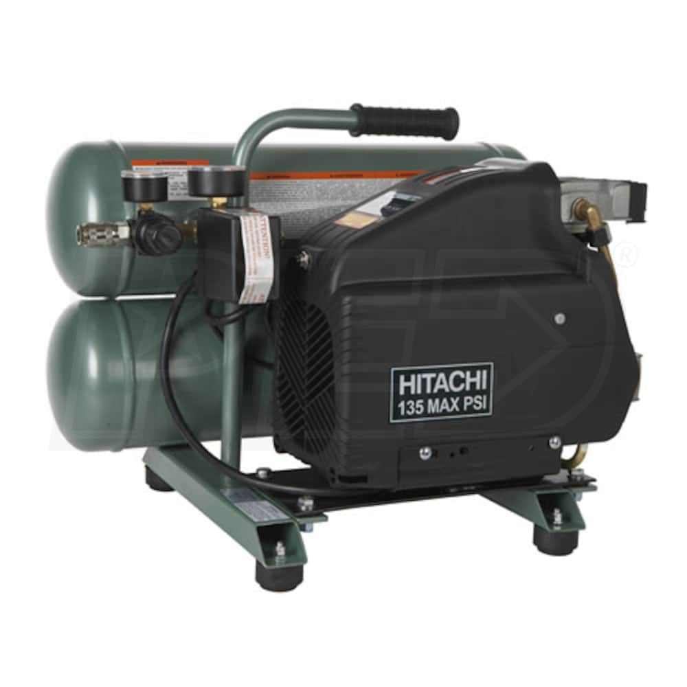 Hitachi EC89 1.35-HP 4-Gallon Contractor Twin Stack Air Hitachi EC89 1.35-HP 4-Gallon Contractor Twin Stack Air
