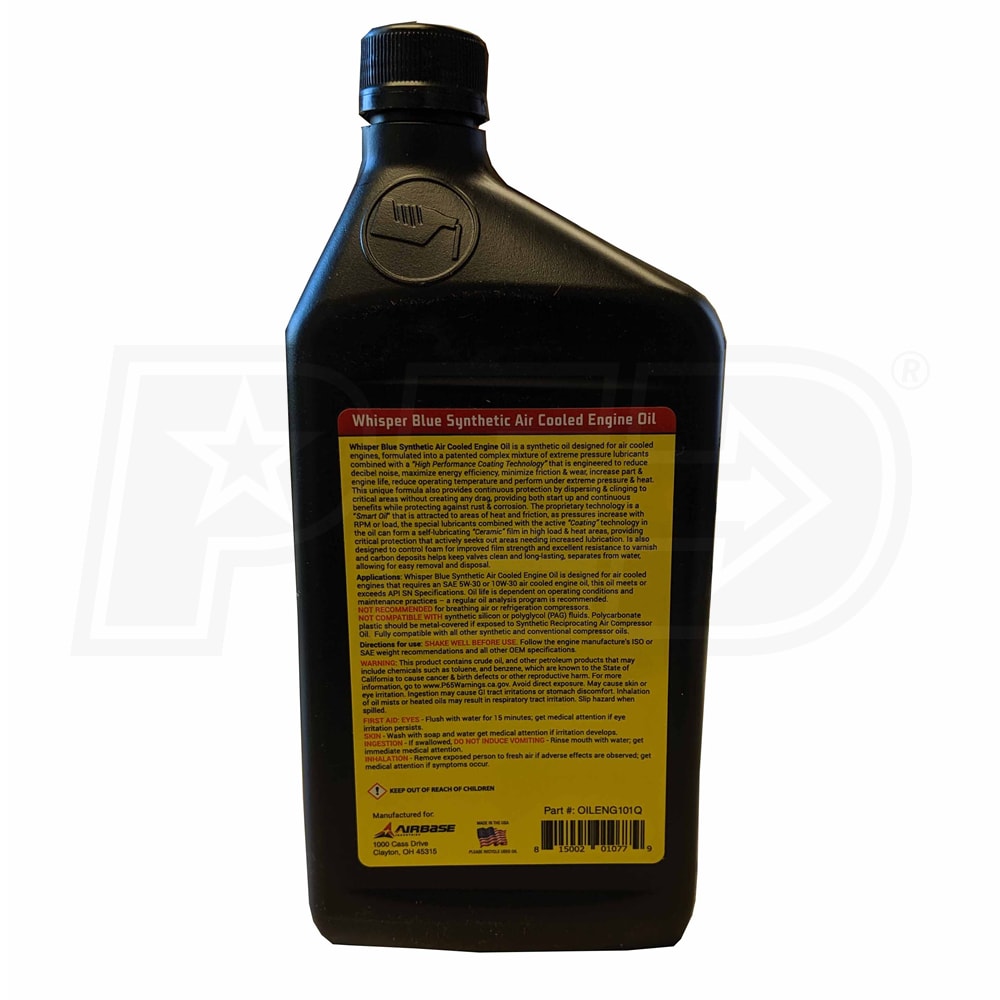 Airbase Industries OILENG101Q EMAX Airbase Smart Oil 1Quart Air Cooled