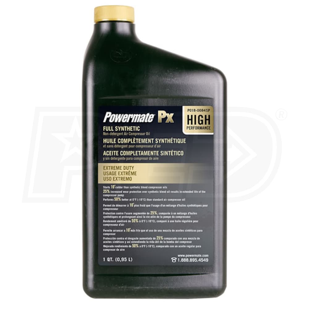 Powermate Px P018-0084SP 100% Full Synthetic Air Compressor Oil 