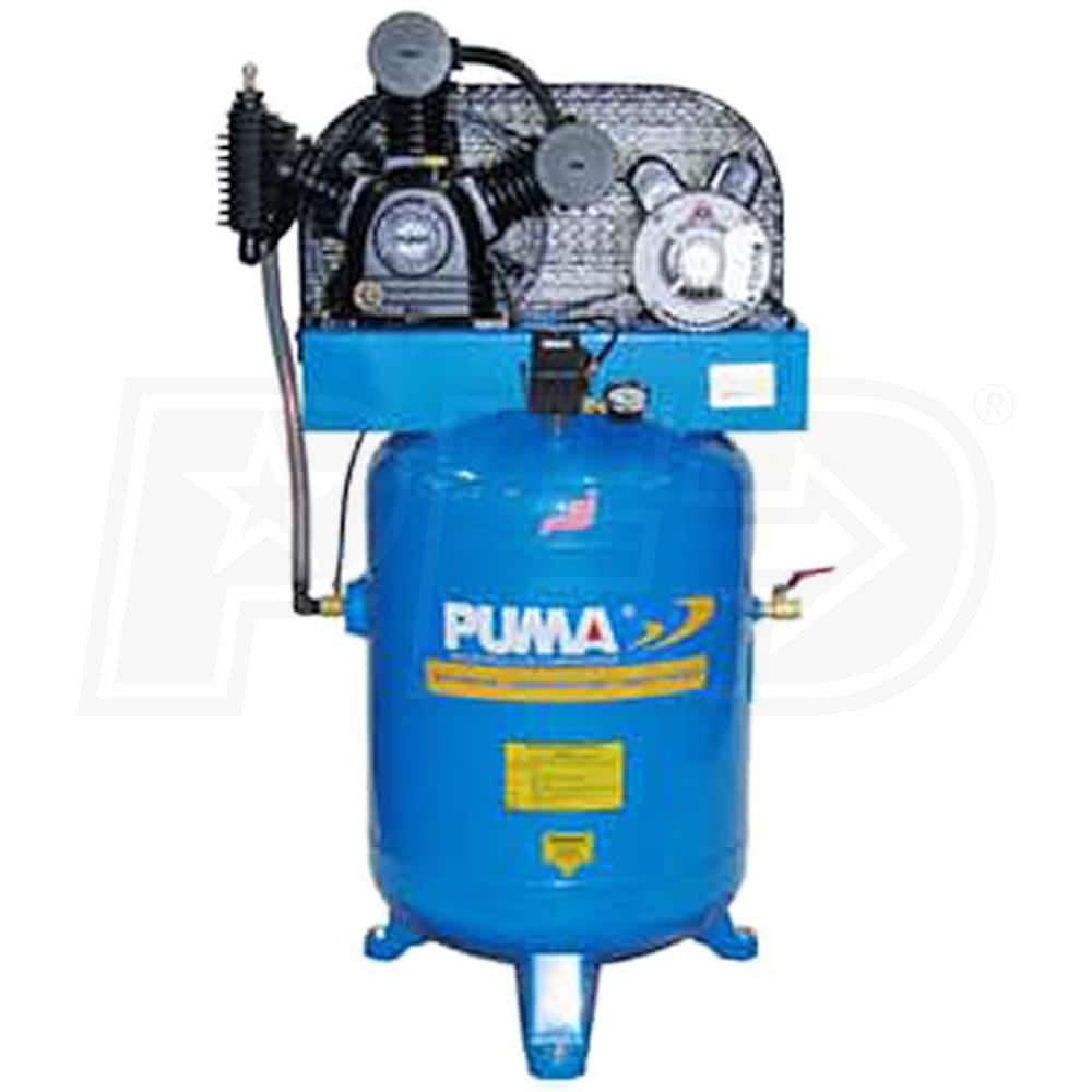 puma 3 hp 60 gallon single stage air compressor