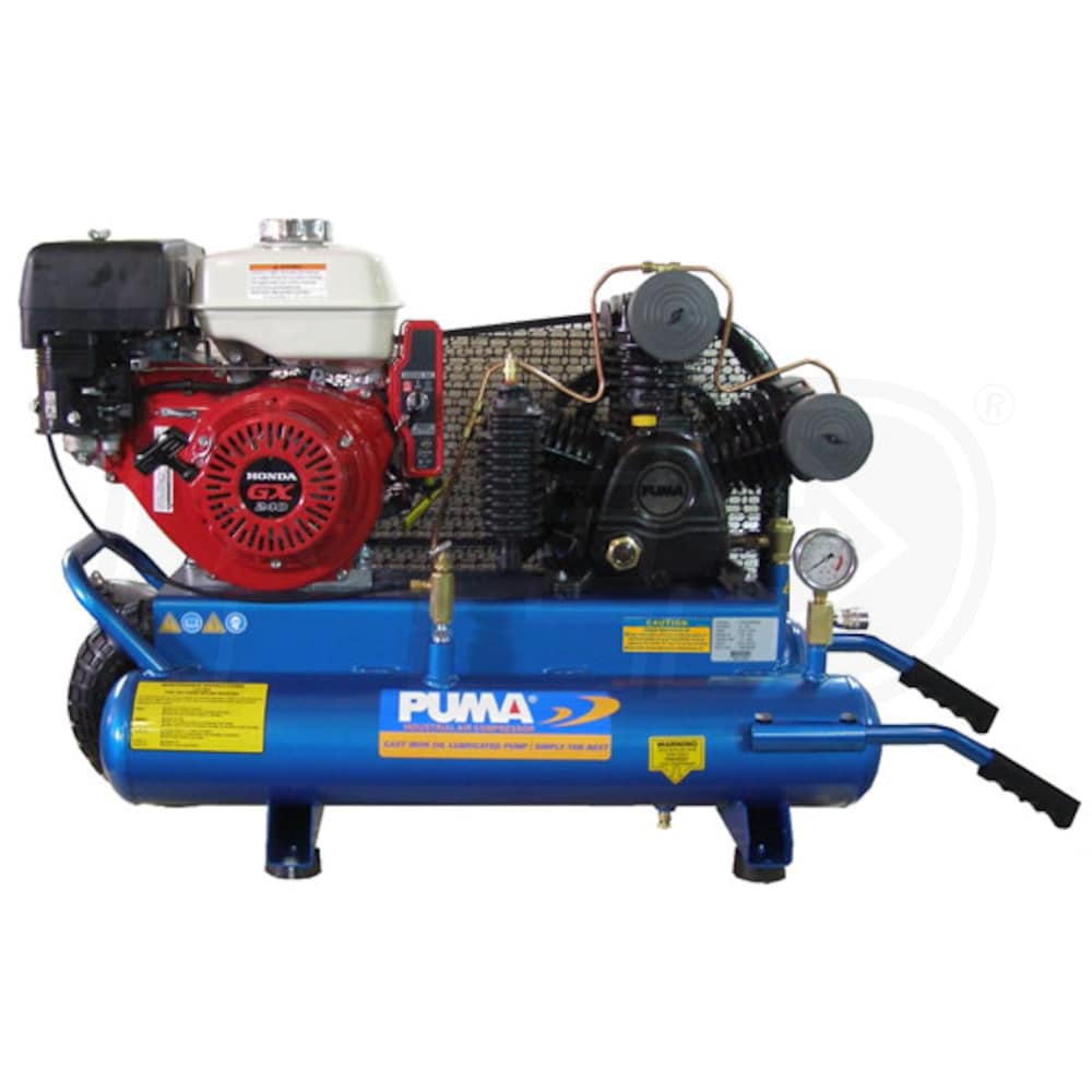 Puma TUE8008HGE 8HP 8Gallon Gas TwoStage Wheelbarrow Air Compressor