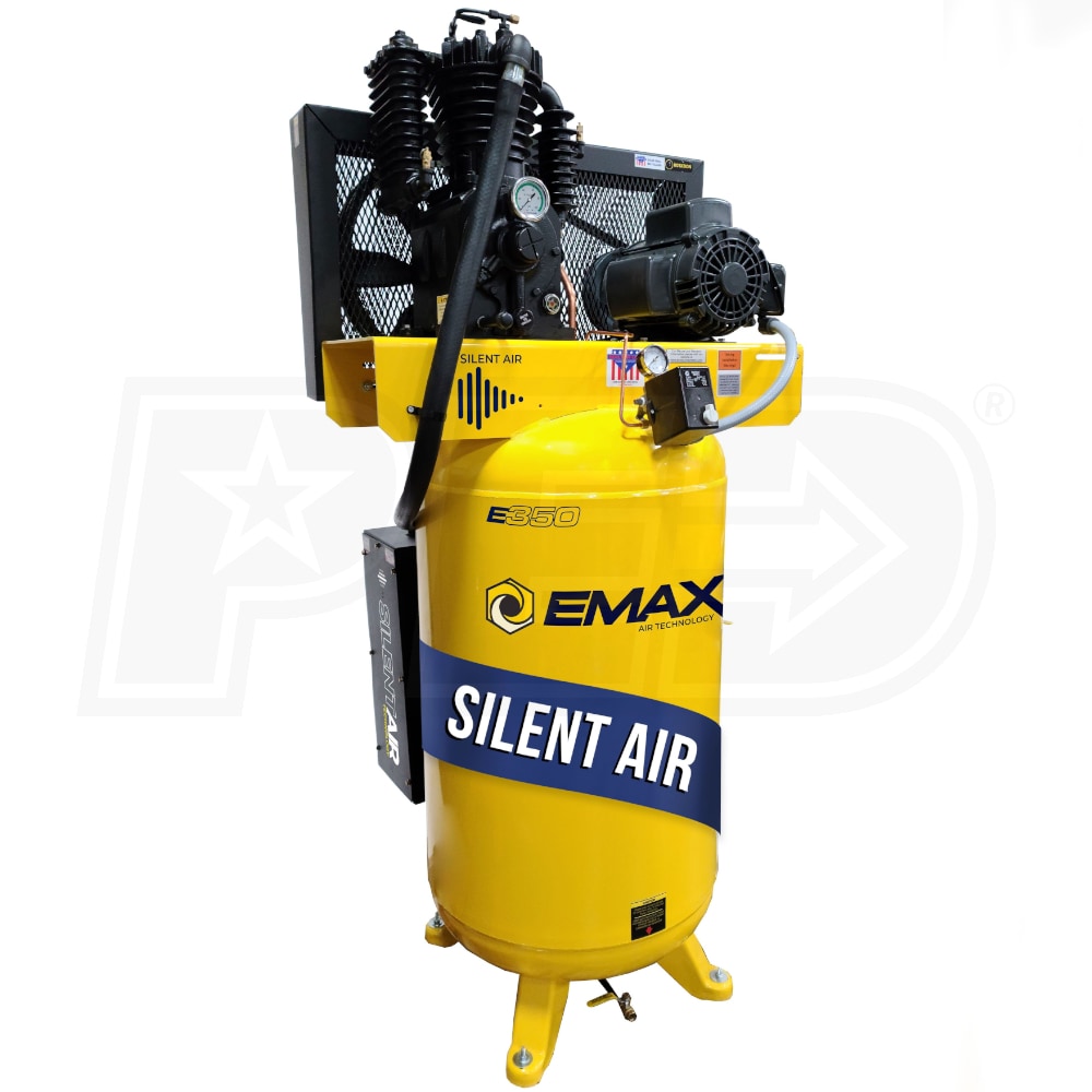 Emax ES05V080I1 Industrial 5 HP 1-Phase 2-Stage 80 gal. Vertical Stationary Electric Air Compressor