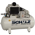 Schulz 15120HW60-3 - 15-HP 120-Gallon Oil Free Two-Stage Horizontal Air Compressor (208-230/460V 3-Phase)
