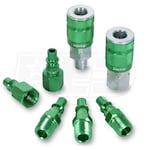 Legacy Color Connex 7-Piece Green Coupler & Plug Kit 1/4