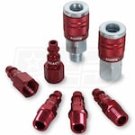 Legacy Color Connex 7-Piece Red Coupler and Plug Kit 1/4