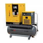 First Air FAS4U 5-HP 53-Gallon Rotary Screw Air Compressor w/Dryer (208/230/460V 3-Phase 150PSI)