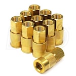 Primefit IC3838FB-B10-P (10-Pack) Industrial M-Style Brass Coupler 3/8