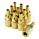 Primefit TC1438BB6-B10-P 6-Ball Automotive T-Style Brass Coupler 1/4