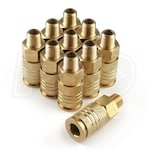 Primefit UC1414MB-B10-P (10-Pack) Universal Brass Coupler 1/4