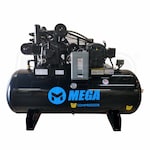 MEGA Industrial Series 15-HP 120 Gallon Two-Stage Air Compressor (460V 3-Phase)