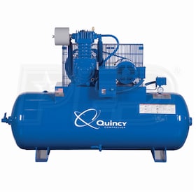 View Quincy QP MAX  10-HP 120-Gallon Pressure Lubricated Two-Stage Air Compressor (208V 3-Phase)