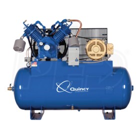View Quincy QP MAX  15-HP 120-Gallon Pressure Lubricated Two-Stage Air Compressor (230V 3-Phase)
