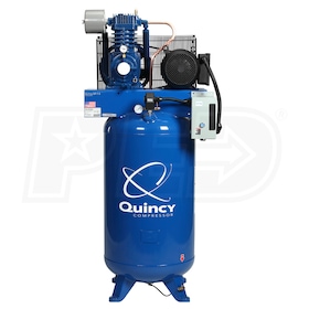 View Quincy QP Pro 7.5-HP 80-Gallon Pressure Lubricated Two-Stage Air Compressor (230V 1-Phase)