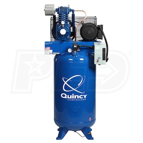 View Quincy QP Pro 7.5-HP 80-Gallon Pressure Lubricated Two-Stage Air Compressor (230V 3-Phase)