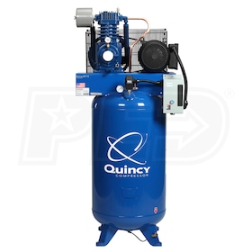 View Quincy QP Pro 7.5-HP 80-Gallon Pressure Lubricated Two-Stage Air Compressor (460V 3-Phase)
