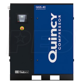 View Quincy QGS 40-HP Tankless Rotary Screw Air Compressor (230/460V 3-Phase)