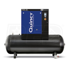 View Quincy QGS 10-HP 120-Gallon Rotary Screw Air Compressor (208-230/460V 3-Phase)