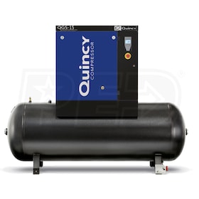 View Quincy QGS 15-HP 120-Gallon Rotary Screw Air Compressor (208-230/460V 3-Phase)