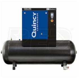 View Quincy QGS 20S-HP 132-Gallon Rotary Screw Value Package Air Compressor (208-230/460V 3-Phase)