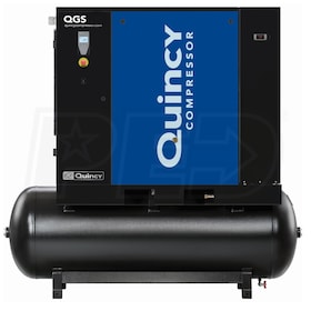 View Quincy QGS 20-HP 132-Gallon Rotary Screw Air Compressor w/ Dryer (208-230/460V 3-Phase)