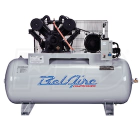View BelAire Iron Series 10-HP 120-Gallon Two-Stage Cast Iron Air Compressor (208-230V 3-Phase)