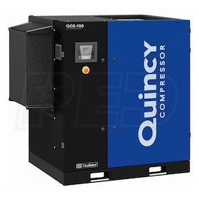 View Quincy QGS 100-HP Tankless Rotary Screw Air Compressor (460V 3-Phase)