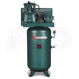FS-Curtis CA7.5 7.5-HP 80-Gallon Two-Stage Air Compressor (200-208V 3-Phase)