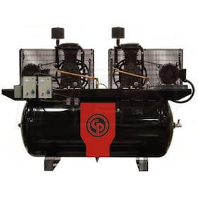 View Chicago Pneumatic 7.5-HP / 15-HP 120-Gallon Two-Stage Duplex Air Compressor (460V 3-Phase)