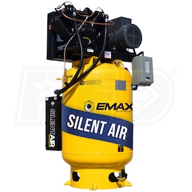 EMAX Industrial Plus Silent Air 7.5-HP 120-Gallon Two-Stage Air Compressor (208/230V 1-Phase)