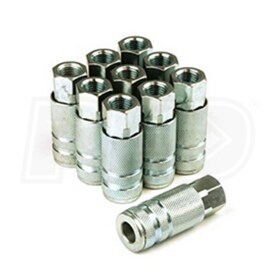 Primefit LC1414FS-B10-P (10-Pack) Lincoln Steel Coupler 1/4" x 1/4" Female NPT